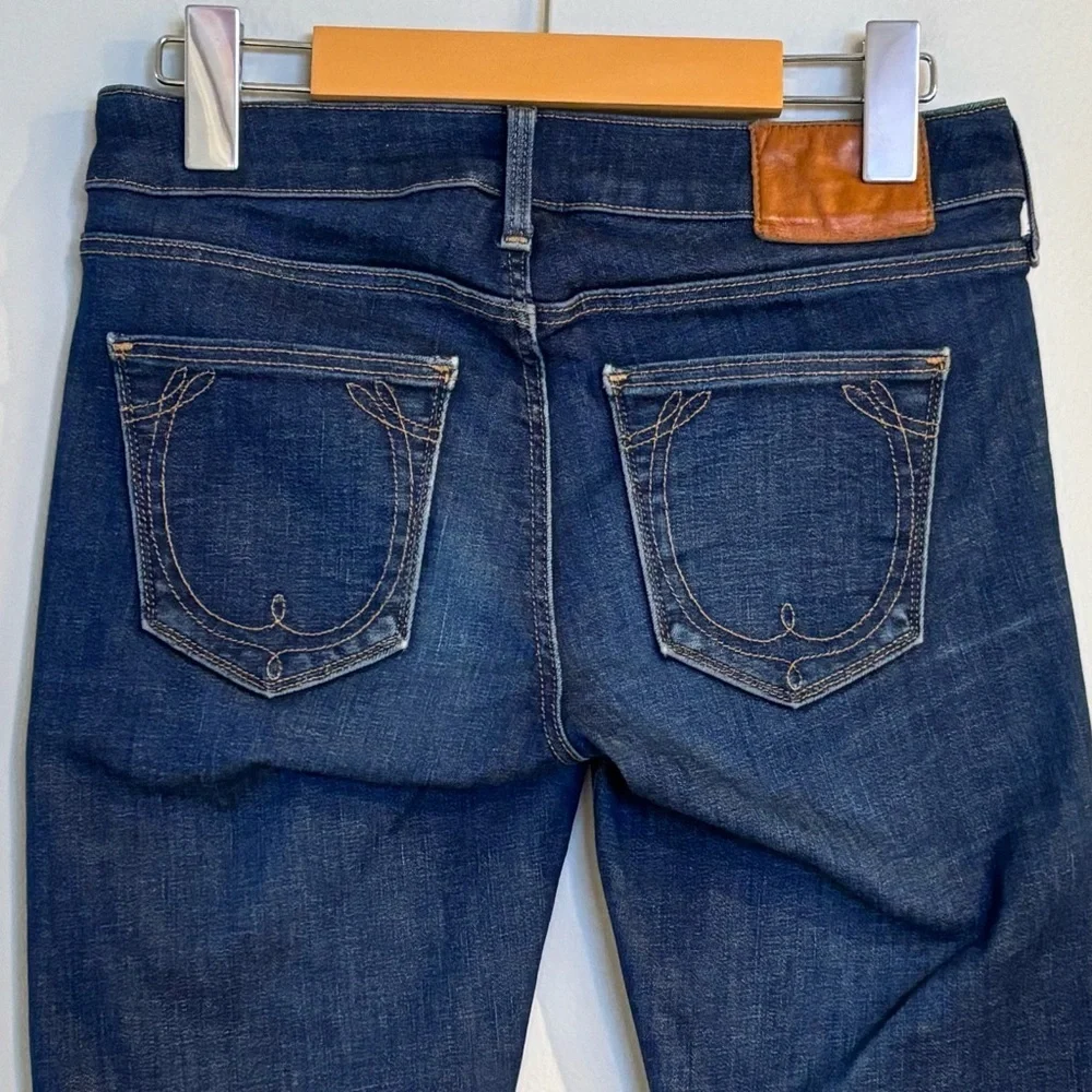 True Religion| Women’s Dark Blue Denim Low Rise Skinny Jeans Sz 26 - Picture 5 of 7